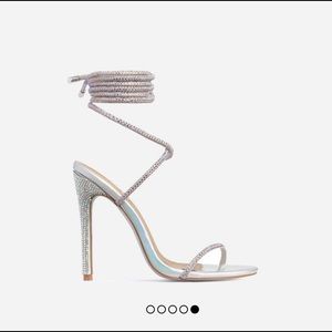 Ego official Carmella Glitter lace up heel.
